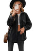 Turn Down Collar Buttoned Shirt Jacket